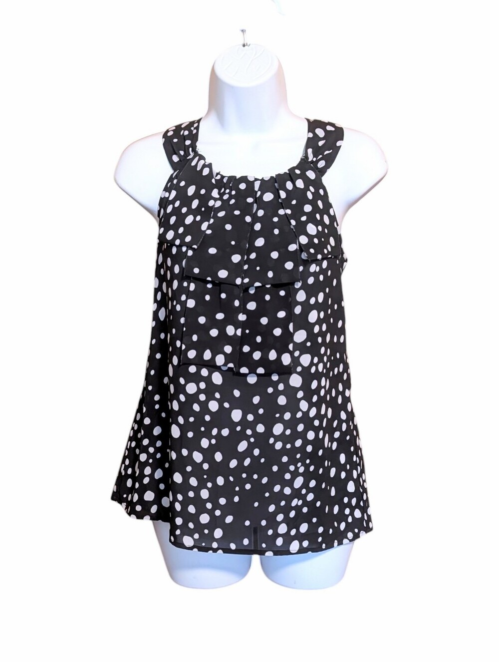 Spence Polka Dot Sleeveless Blouse